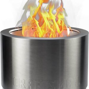 CRAFTSMAN 19.5 Smokeless Wood Fire Pit Portable