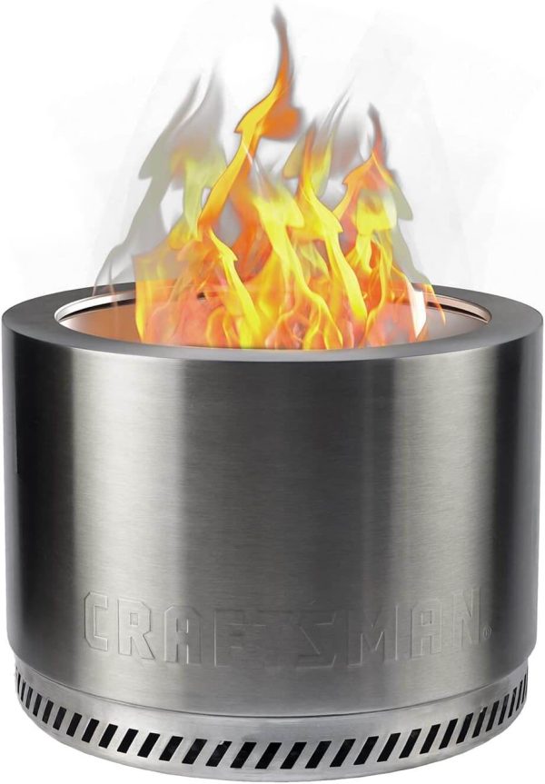 CRAFTSMAN 19.5 Smokeless Wood Fire Pit Portable