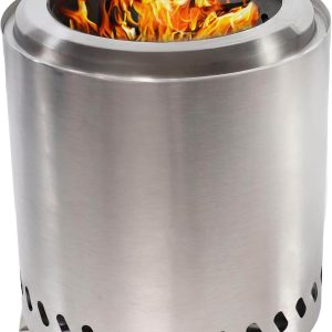Sunnydaze Tabletop Smokeless Fire Pit with Foldable Legs