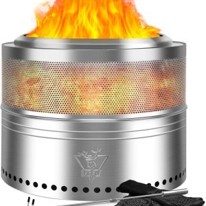 YEFU Fire Pit 20in Dia, Folding Smokeless Firepit
